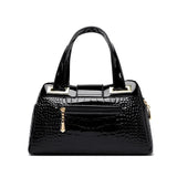 2-Layer Large Capacity Tote Bag | Luxury Handbags Women's Designer Crocodile Pattern Ladies Boston Shoulder Bag (High Quality)