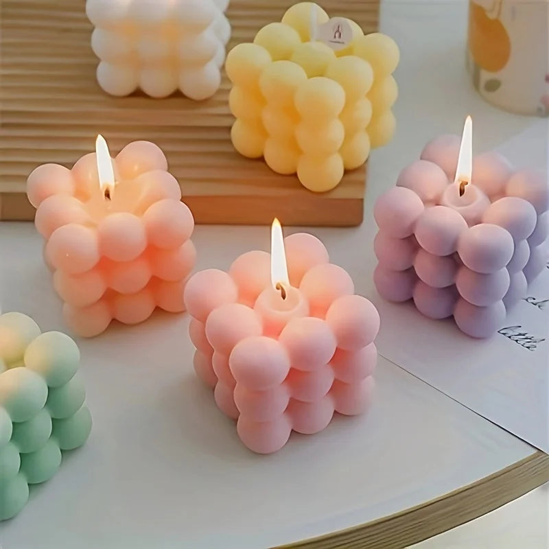 Juego de 6 moldes de silicona para hacer velas, accesorios de bricolaje, moldes de resina para velas aromáticas, decoración del hogar