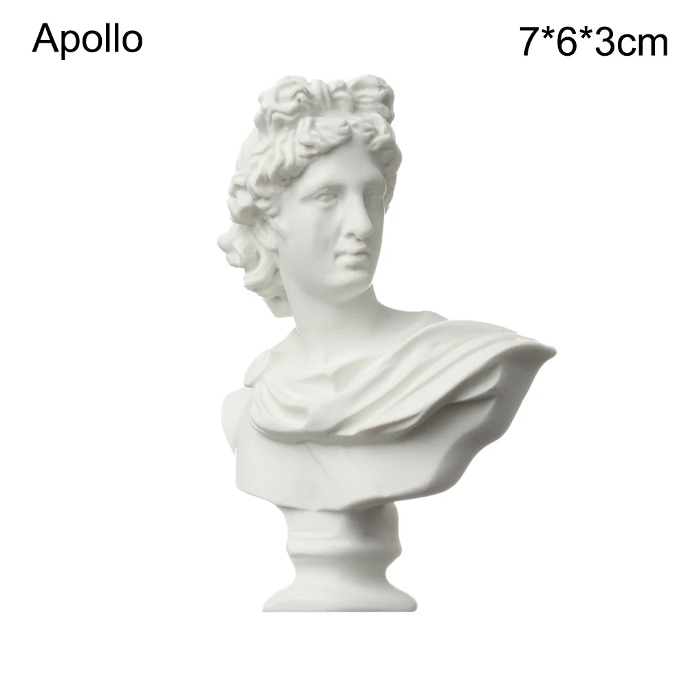 Mini Plaster Statue Greek Mythology Celebrities Famous Sculpture Figurine Drawing Practice Gypsum Bust Portraits