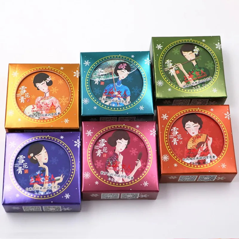 Set de 6 cremas base Old Shanghai para hidratación profunda, iluminador facial, crema de día y de noche, cuidado de la piel suavizante, cosméticos de regalo.