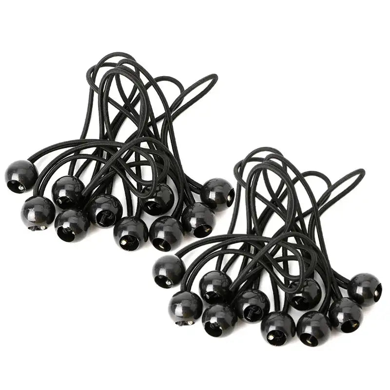 20/50pcs Set Outdoor Supplies Elastic Rope Ball Hiking Tent Accessories Bands Bungee Cords  Tarp Tie Down Strap Camping Belts - Lootquake