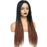 26" Twist Box Crochet Braids Wig | Handmade Synthetic Braided Wig | Long African Braids | 1B/27/30/Grey | Daily Use