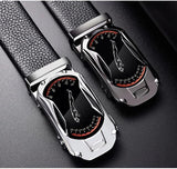 Belts for 3.5cm Width Sports Car Brand Fashion Automatic Buckle Black Genuine Leather Men's Jeans High Quality Waist Male Strap