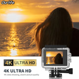 Caméra d'action étanche 4K 30 ips sous l'eau jusqu'à 30 mètres pour nager avec carte mémoire de 32 Go