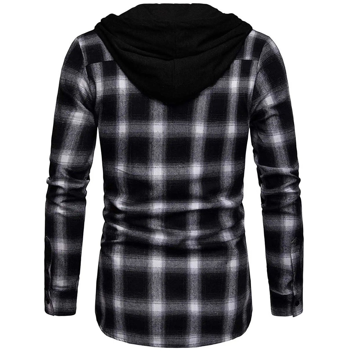 Men's Shirts Autumn Fashion Casual Plaid Shirts Long Sleeve Cotton high quality Pullover Hooded Shirt Winter Mens Top Blouse - Lootquake