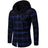 Men's Shirts Autumn Fashion Casual Plaid Shirts Long Sleeve Cotton high quality Pullover Hooded Shirt Winter Mens Top Blouse - Lootquake