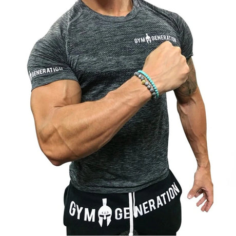 2020 new Quick Dry Compression Men's Short Sleeve T-Shirts Running Shirt Fitness Tight Tennis Soccer Jersey mens Sportswear - Lootquake