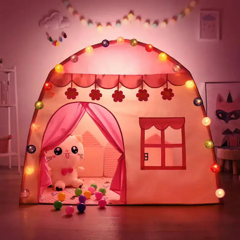 Children's Tent Indoor Outdoor Games Garden Tipi Princess Castle Folding Cubby Toys Tents  Enfant Room House Teepee Playhouse - Lootquake