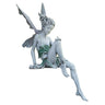 Escultura de hada de las flores para jardín, paisajismo, arte de patio, adorno de resina, estatua de Turek sentada, figuras de ángel para exteriores, decoración artesanal
