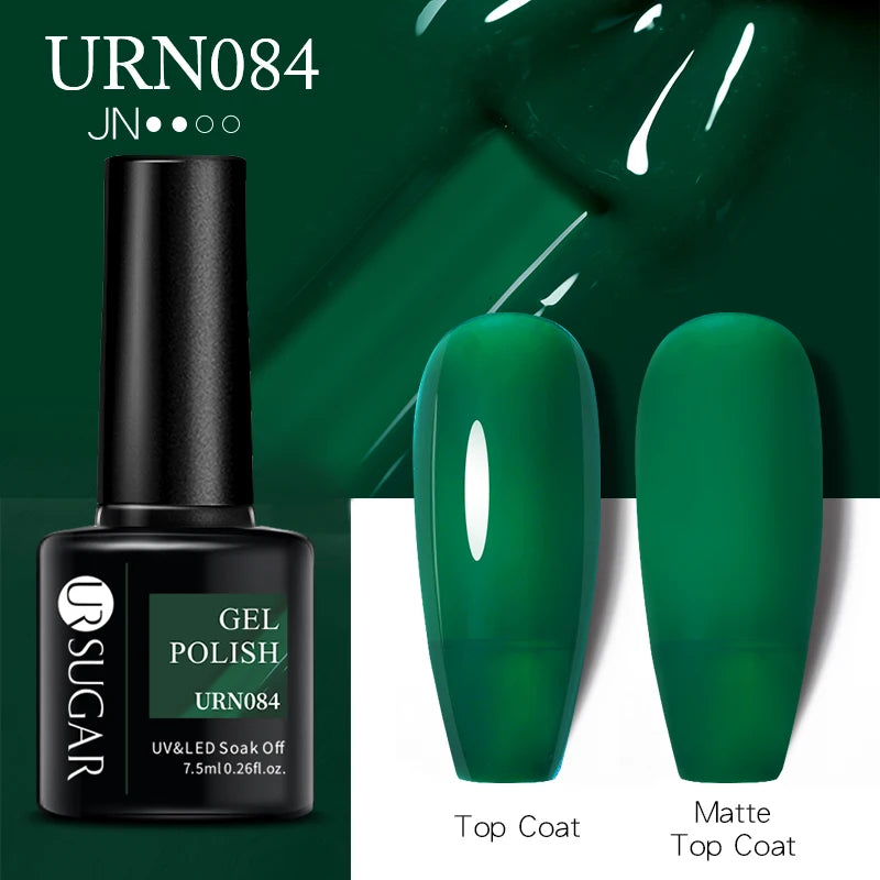 UR SUGAR 7.5ml Nude Glitter Color Gel Nail Polish Winter Warm Color Series Semi-permanent Varnish Professionals Manicure