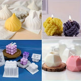 Juego de 6 moldes de silicona para hacer velas, accesorios de bricolaje, moldes de resina para velas aromáticas, decoración del hogar