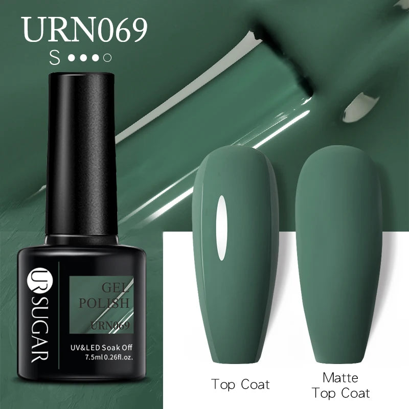 UR SUGAR 7.5ml Nude Glitter Color Gel Nail Polish Winter Warm Color Series Semi-permanent Varnish Professionals Manicure