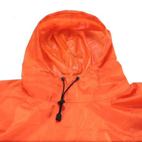 Multifunctional Lightweight Raincoat with Hood Hiking Cycling Rain Cover Poncho Rain Coat Men Women Outdoor Camping Tent Mat - Lootquake