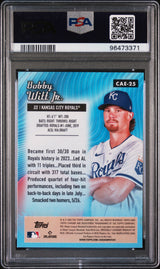 Tarjeta de béisbol grabada Topps Chrome Bobby Witt Jr. n.° CAE25, 2024, PSA 10 Gem Mint