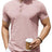 COOFANDY Mens Stretch T Shirts Short Sleeve Casual Henley Shirts Novelty Button Down Shirts Pink - Lootquake