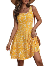 FENSACE Beach Dresses for Women 2024 Vacation Cute Summer Easter Spring Dresses(YellowX-Large) - Lootquake
