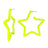 80 90s colorful star hoop earrings Colorful Big Hoop Earrings Retro Neon Earrings Dangle Earrings for Women (STAR yellow) - Lootquake
