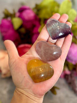 CANDY Fluorite Hearts, Ethically sourced Crystal Hearts