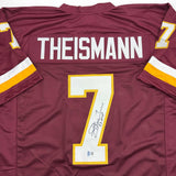 Camiseta de fútbol borgoña autografiada/firmada de Joe Theismann 83 MVP Washington Beckett BAS COA