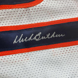 Autographed/Signed Dick Butkus Chicago White Football Jersey JSA COA