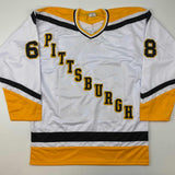 Camiseta de hockey blanca de Pittsburgh Jaromir Jagr autografiada/firmada JSA COA
