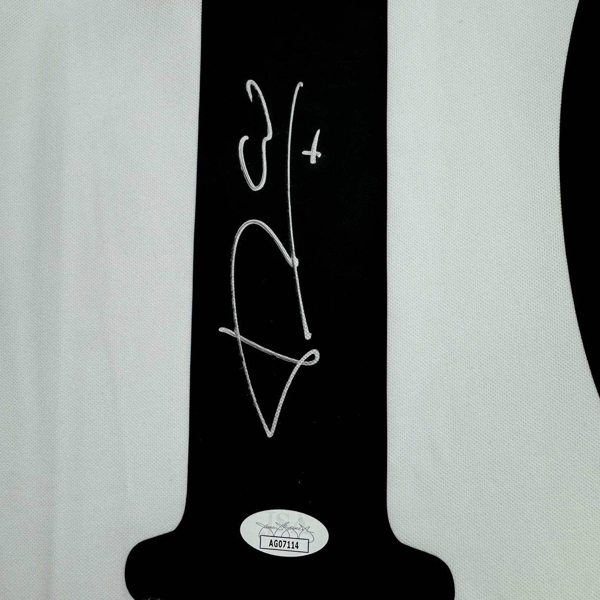 Camiseta de fútbol blanca del Real Madrid autografiada/firmada por Luis Figo Beckett BAS COA