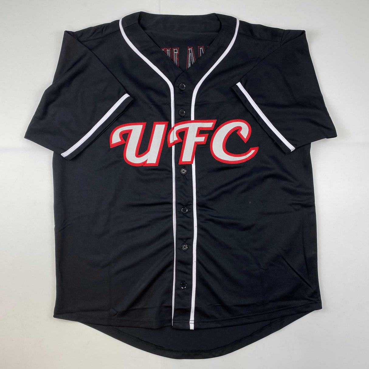 Camiseta negra de Ultimate Fighting de Thug Rose Namajunas UFC MMA autografiada/firmada con certificado de autenticidad de PSA/ADN