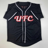 Camiseta negra de Ultimate Fighting de Thug Rose Namajunas UFC MMA autografiada/firmada con certificado de autenticidad de PSA/ADN