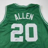 Autographed/Signed Ray Allen Boston Green Basketball Jersey Beckett BAS COA
