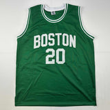Autographed/Signed Ray Allen Boston Green Basketball Jersey Beckett BAS COA