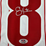 Autographed/Signed Shane Victorino Philadelphia Pinstripe Baseball Jersey PSA COA