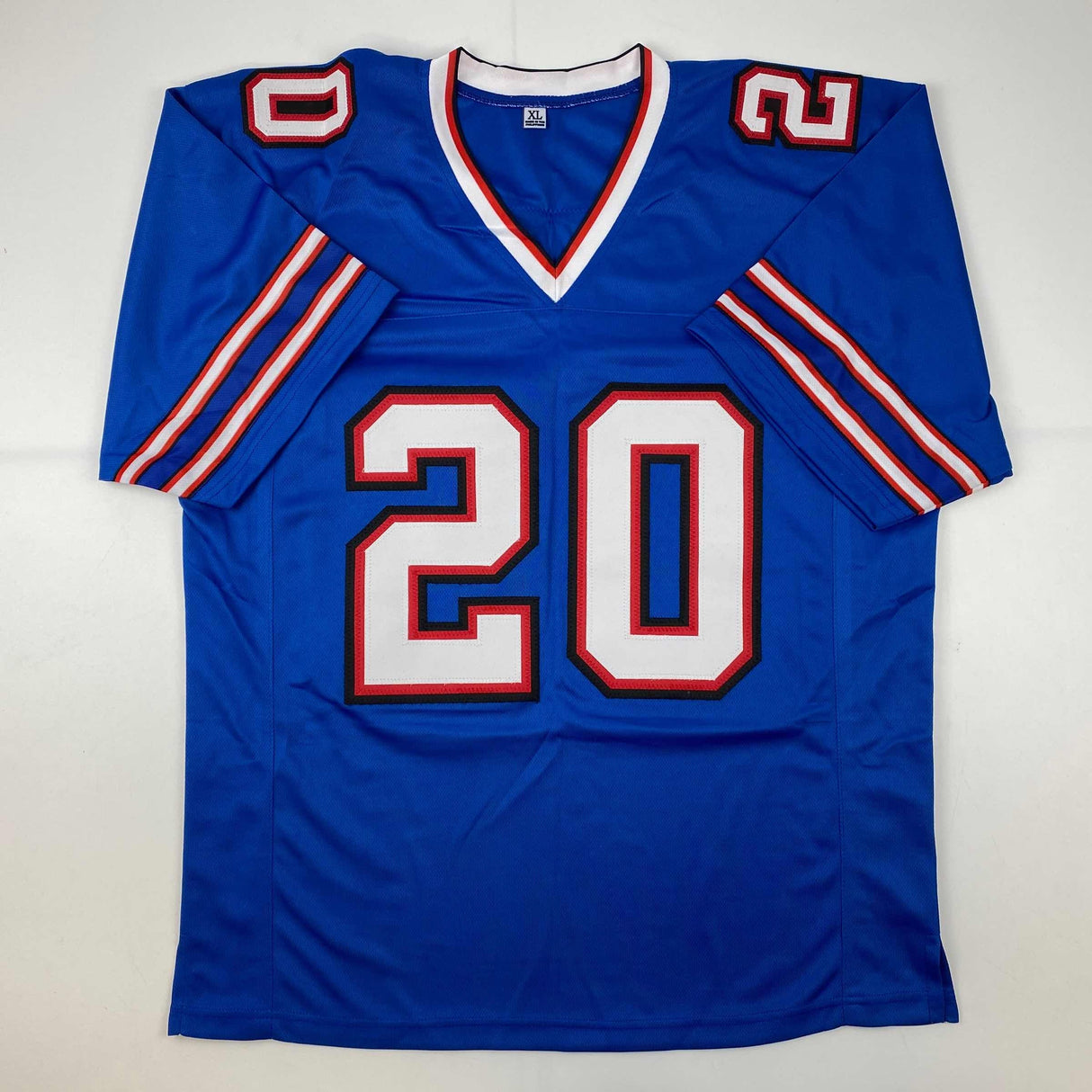 Camiseta de fútbol azul búfalo autografiada/firmada de Frank Gore JSA COA