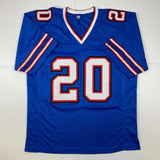Camiseta de fútbol azul búfalo autografiada/firmada de Frank Gore JSA COA