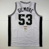 Camiseta de baloncesto blanca de San Antonio, HOF 11, autografiada y firmada por Artis Gilmore, JSA COA