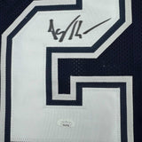 Framed Autographed/Signed Jayron Kearse 35x39 Dallas Blue Football Jersey JSA COA
