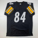 Camiseta de fútbol americano negra de Pittsburgh autografiada/firmada por Antonio Brown (JSA COA)
