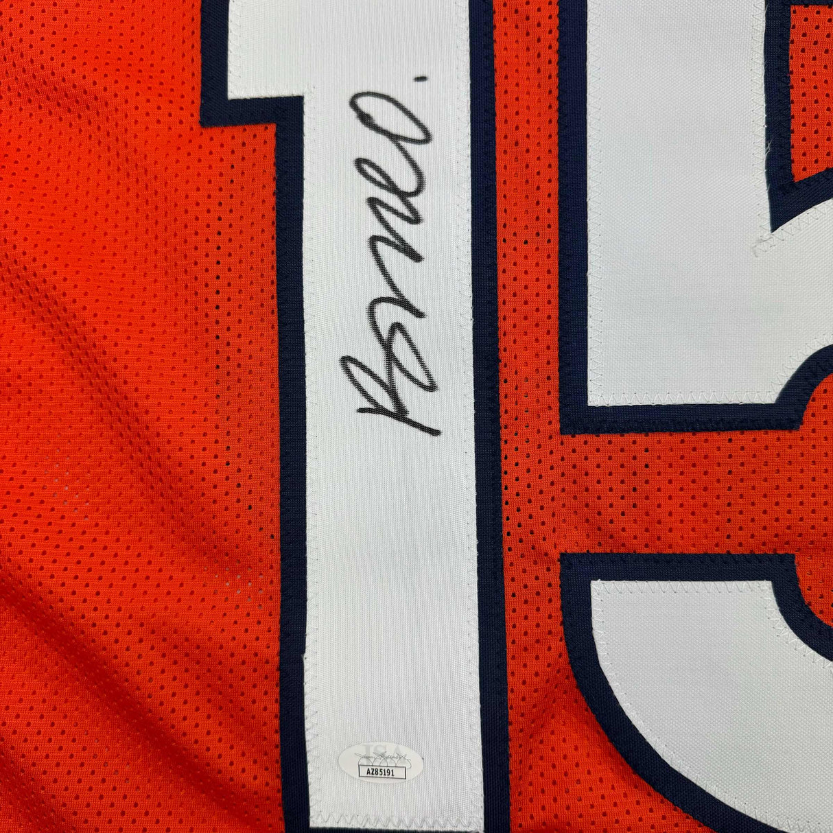 Camiseta de fútbol naranja de Chicago de Rome Odunze autografiada/firmada JSA COA