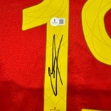 Autographed/Signed Lamine Yamal Spain Red World Cup Soccer Futbol Jersey Beckett BAS COA
