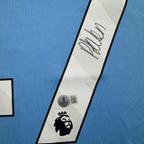 Camiseta de fútbol azul del Manchester City autografiada/firmada por Phil Foden Beckett BAS COA #3