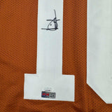 Autographed/Signed Vince Young Texas Orange Stat College Football Jersey JSA COA