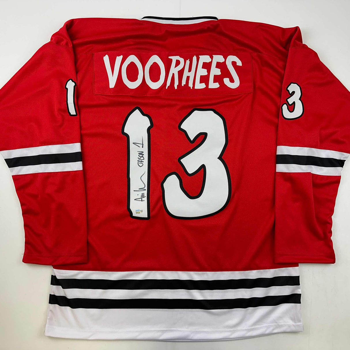 Camiseta autografiada/firmada de la película "Viernes 13" de Ari Lehman, Jason Voorhees, Steiner CX COA