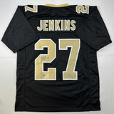 Autographed/Signed Malcolm Jenkins New Orleans Black Football Jersey Beckett BAS COA