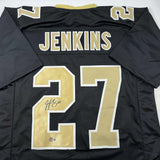 Autographed/Signed Malcolm Jenkins New Orleans Black Football Jersey Beckett BAS COA