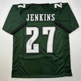 Camiseta de fútbol verde de Filadelfia autografiada/firmada por Malcolm Jenkins Beckett BAS COA