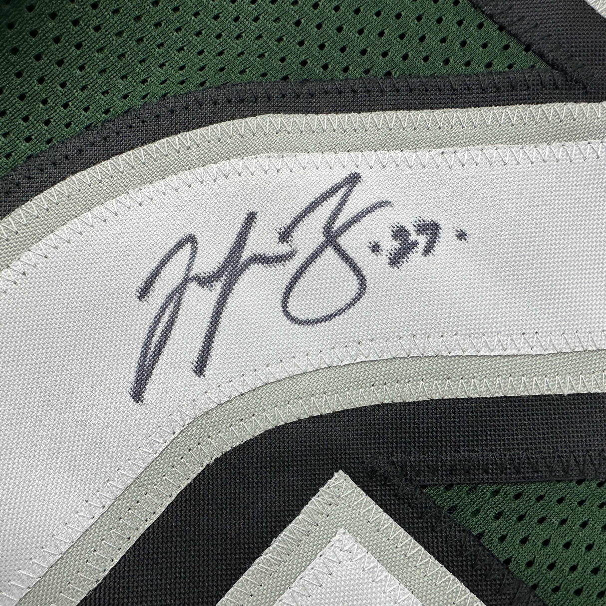 Camiseta de fútbol verde de Filadelfia autografiada/firmada por Malcolm Jenkins Beckett BAS COA