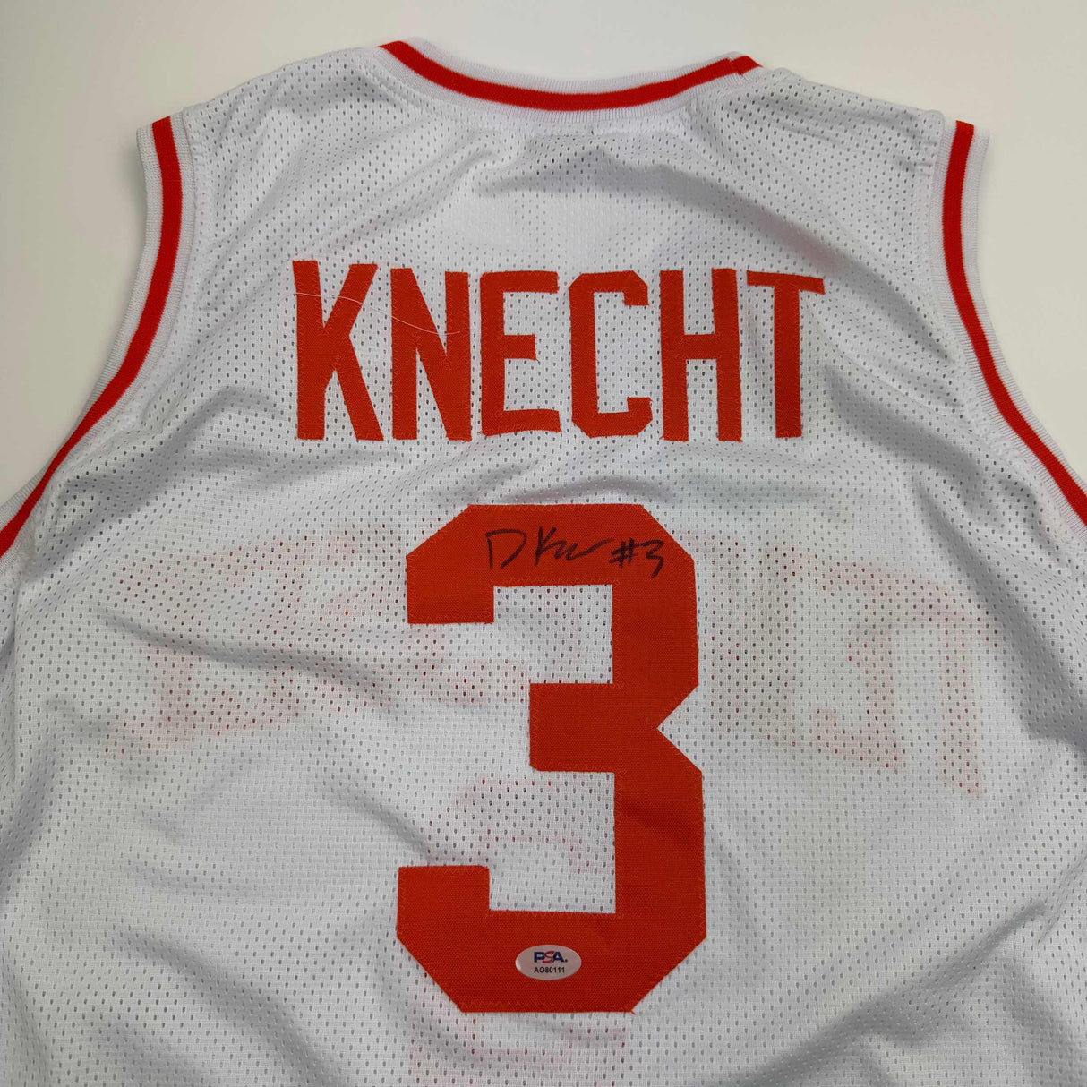 Autographed/Signed Dalton Knecht Tennessee White College Basketball Jersey PSA COA