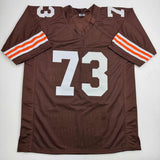 Camiseta de fútbol americano autografiada/firmada de Joe Thomas Cleveland Brown JSA COA