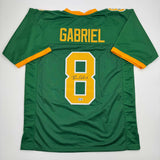 Camiseta de fútbol americano universitario autografiada/firmada por Dillon Gabriel Oregon Green Beckett BAS COA