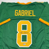 Camiseta de fútbol americano universitario autografiada/firmada por Dillon Gabriel Oregon Green Beckett BAS COA