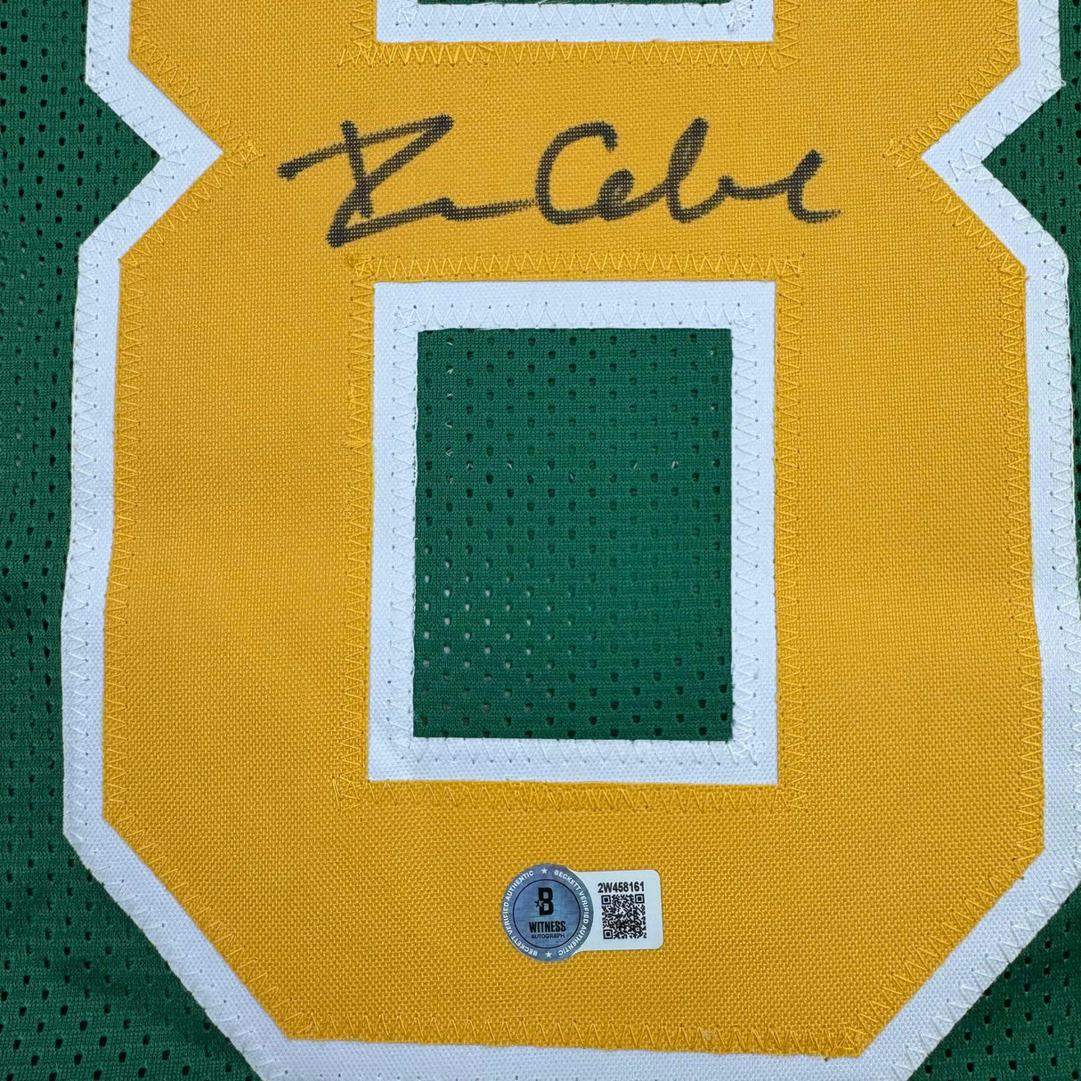 Camiseta de fútbol americano universitario autografiada/firmada por Dillon Gabriel Oregon Green Beckett BAS COA